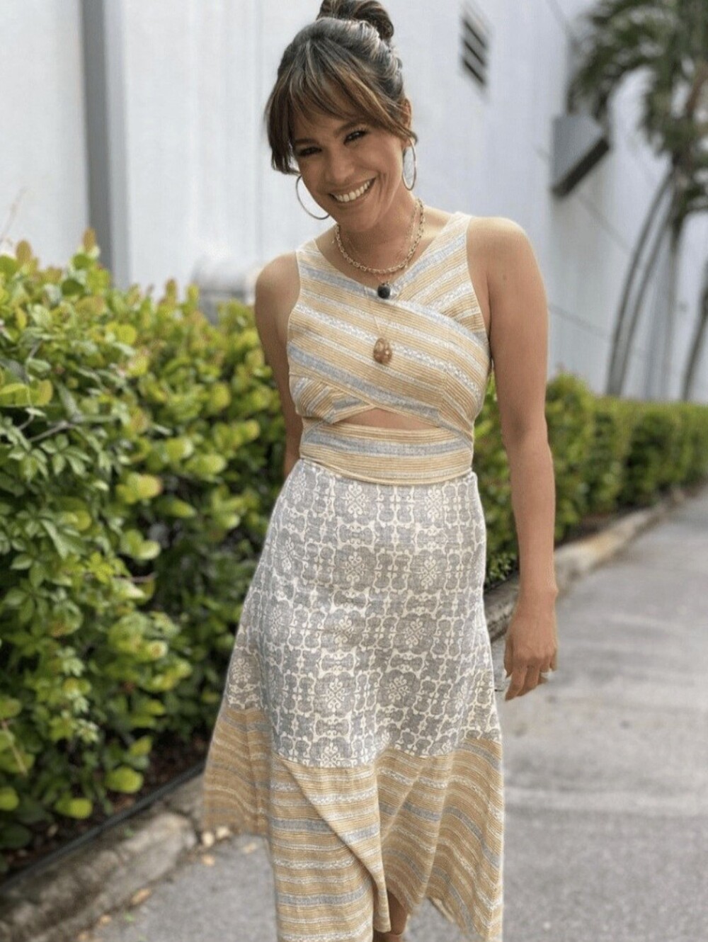 FREE PEOPLE Tribal Tale Midi Cutout Dress Sz 6